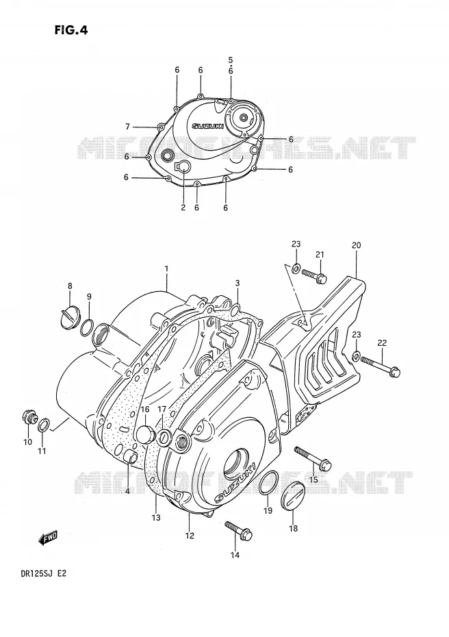 CARTER Suzuki MOTO 125 DR 1987  DR125SH(E2)