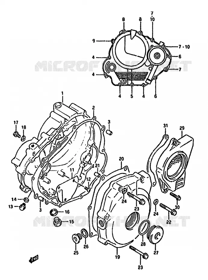 CARTER Suzuki MOTO 350 DR 1994  DR350SHR(L/M/N/P/R)