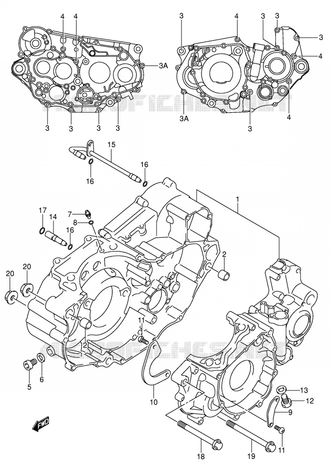 CARTER Suzuki MOTO 400 DR-Z 2000  DR-Z400SY(E2)