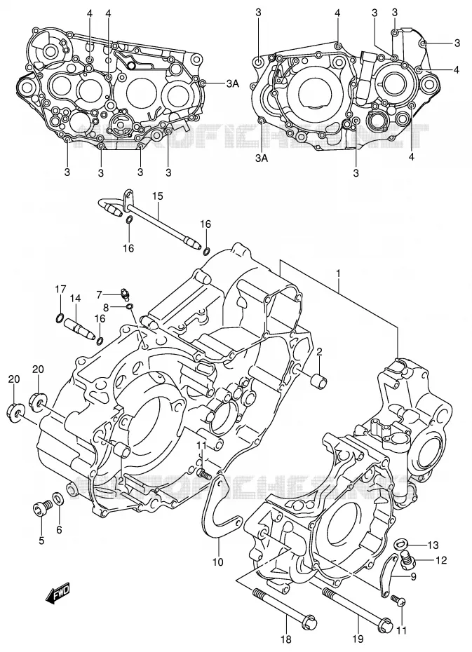 CARTER Suzuki MOTO 400 DR-Z 2000  DR-Z400SY(E3/E28)