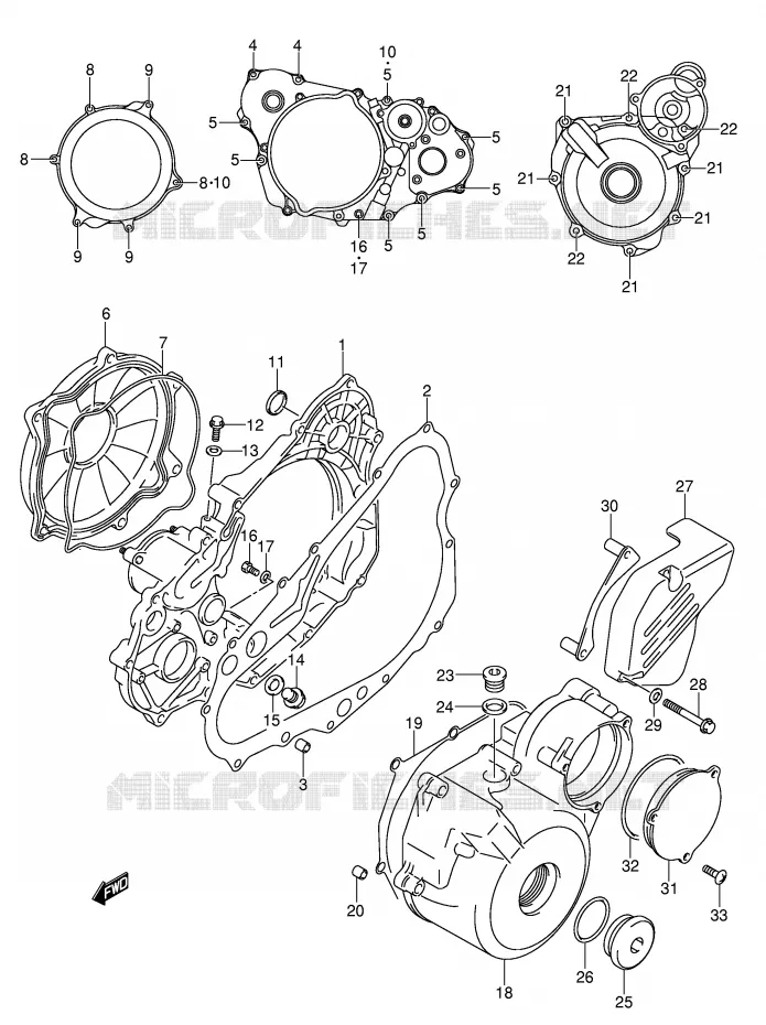 CARTER Suzuki MOTO 400 DR-Z 2004  DR-Z400SK4(E2)