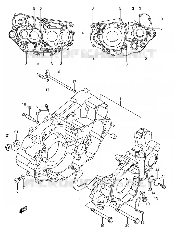 CARTER Suzuki MOTO 400 DR-Z 2005  DR-Z400EK5(E3/E28)