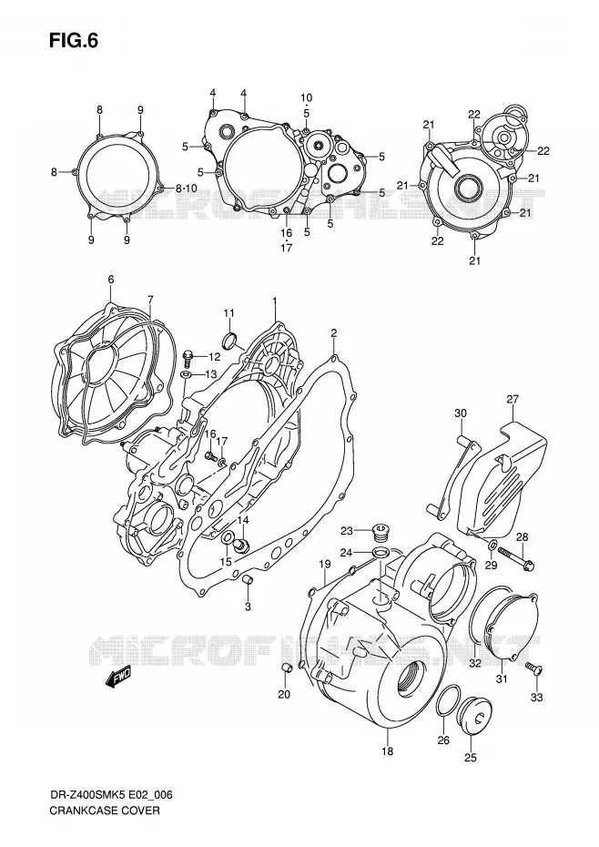 CARTER Suzuki MOTO 400 DR-Z 2007  DR-Z400SMK7(E2)