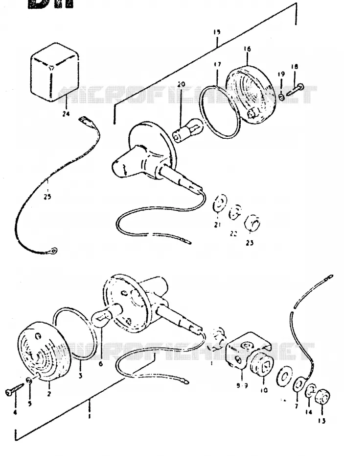 CLIGNOTANTS (E22) Suzuki MOTO 400 DR 1981  DR400SX(T/X)