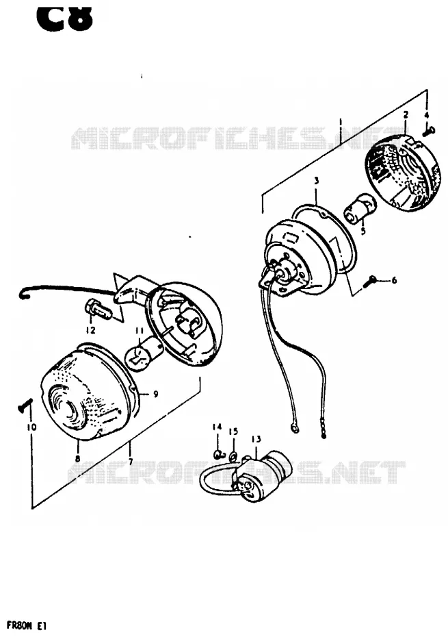CLIGNOTANTS (FR80B) Suzuki SCOOTER 80 FR 1981  FR80M(M/B/N)