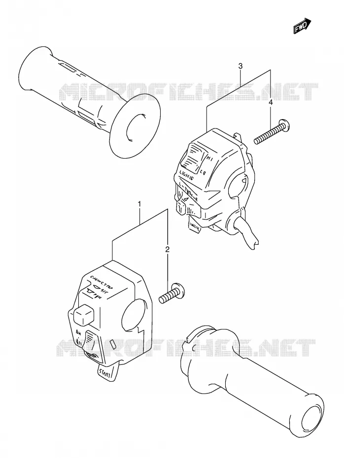 COMMODOS (MODELE M/N/P/R/S) Suzuki MOTO 800 DR 1992  DR800SN(E4)