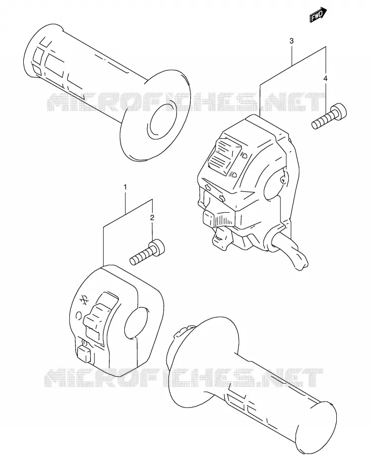 COMMODOS (MODELE T/V/W/X) Suzuki MOTO 350 DR 1999  DR350SEX(E2)