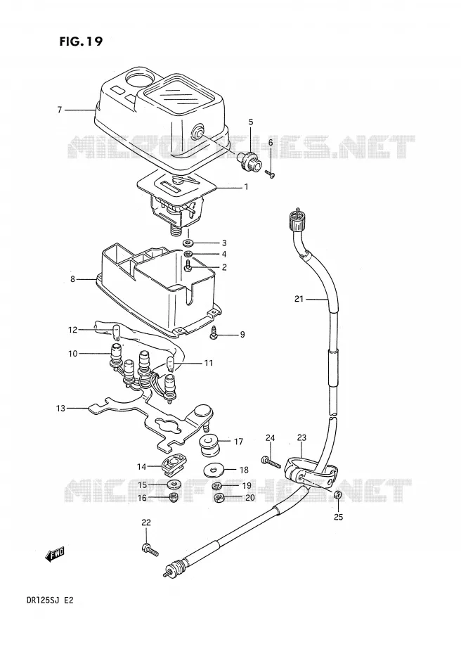 COMPTEUR Suzuki MOTO 125 DR 1987  DR125SH(E2)