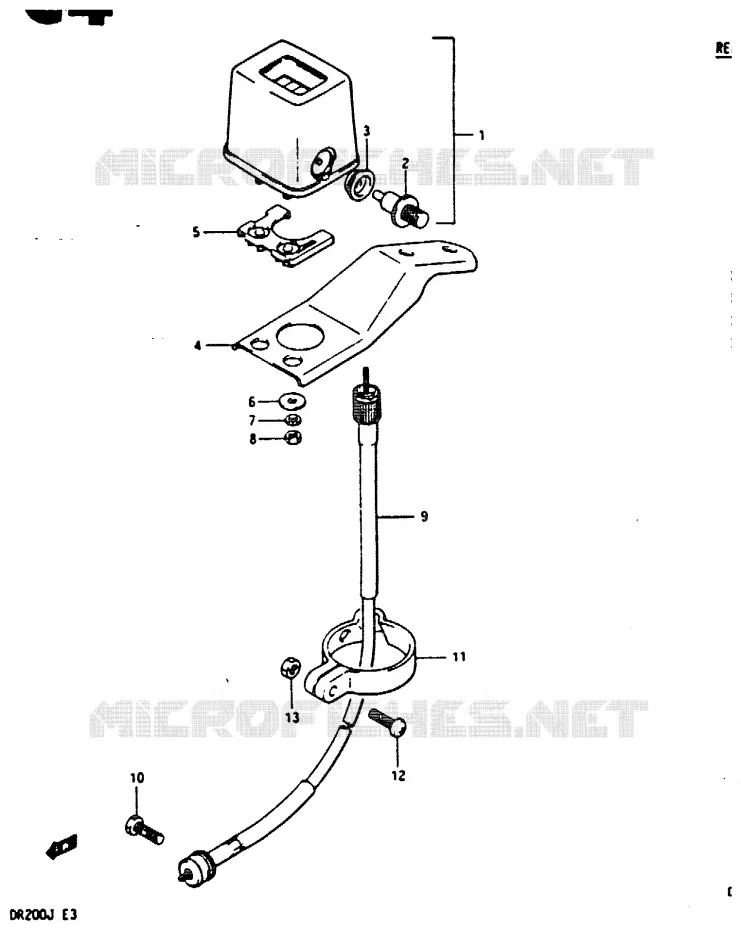 COMPTEUR Suzuki MOTO 200 DR 1987  DR200H(G/H/J)