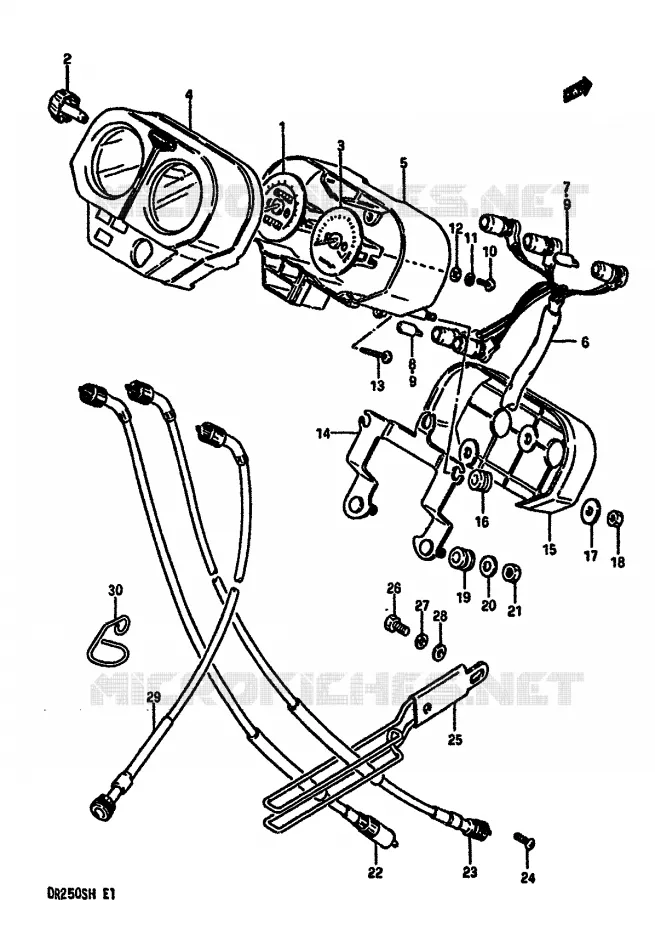 COMPTEUR Suzuki MOTO 250 DR 1986  DR250SG(E/F/G/H)