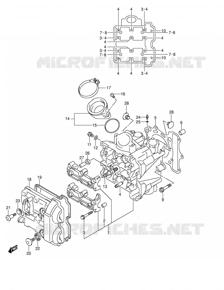 CULASSE AVANT Suzuki MOTO 650 V-STROM 2004  DL650K4(E2)