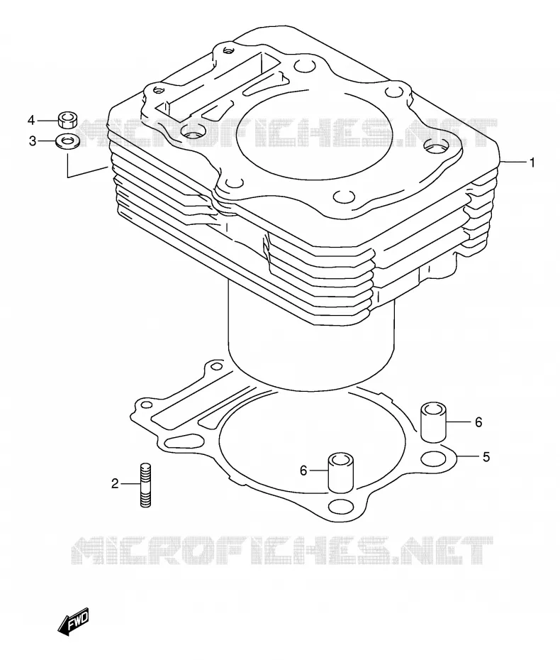 CYLINDRE Suzuki MOTO 350 DR 1990  DR350L(E1)