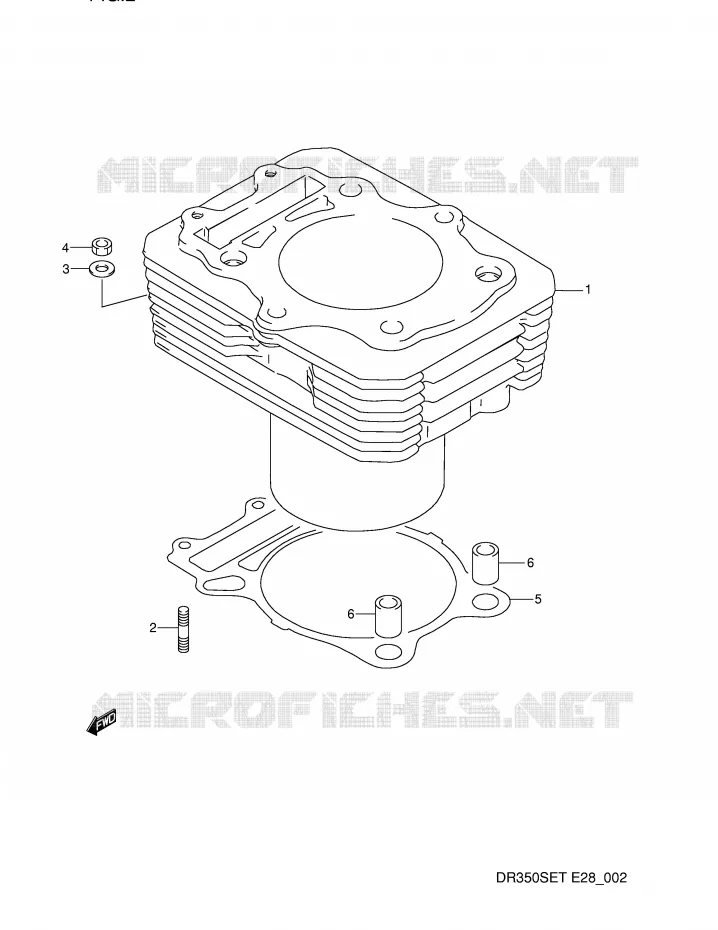 CYLINDRE Suzuki MOTO 350 DR 1991  DR350SM(E28)