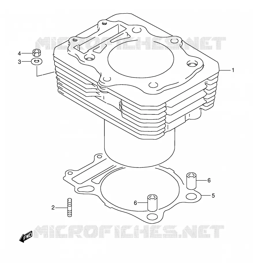 CYLINDRE Suzuki MOTO 350 DR 1992  DR350N(E3)