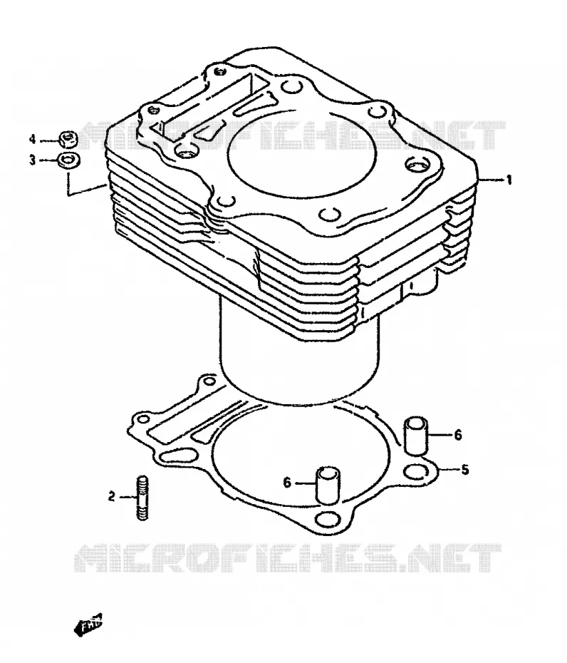 CYLINDRE Suzuki MOTO 350 DR 1994  DR350SR(L/M/N/P/R)