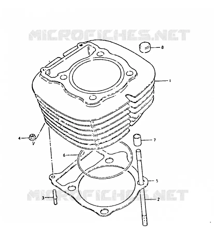 CYLINDRE Suzuki MOTO 400 DR 1980  DR400ST(T/X)