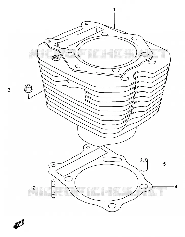 CYLINDRE Suzuki MOTO 650 DR 1994  DR650RER(E2)