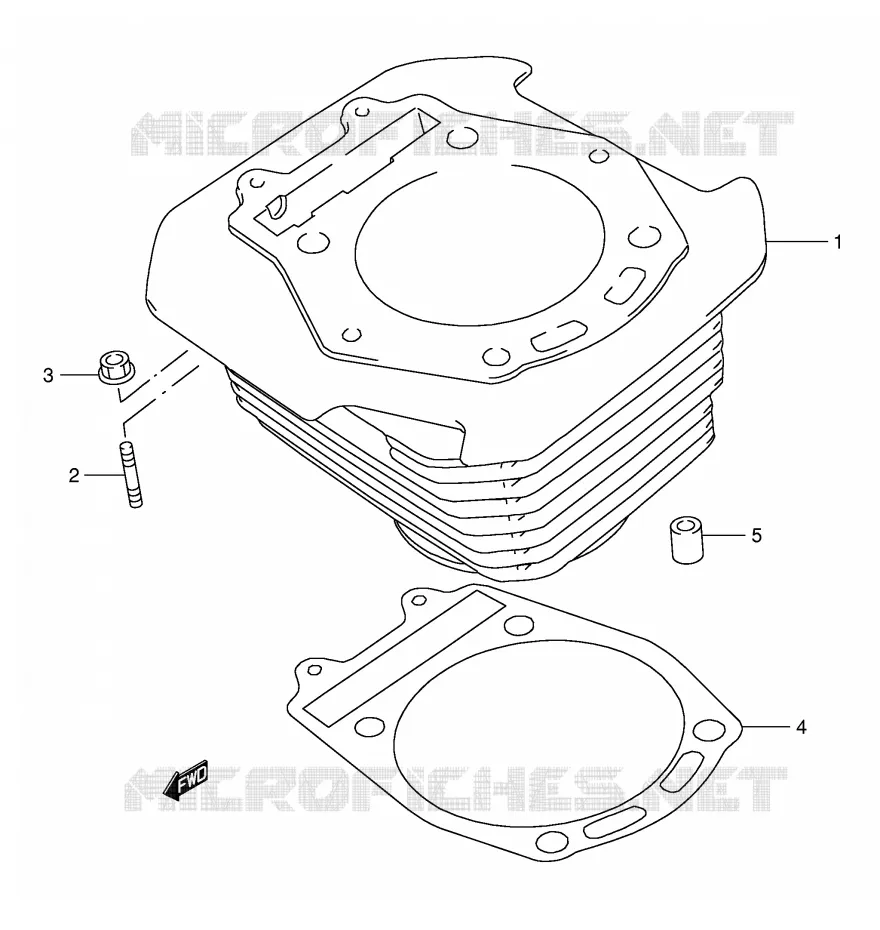 CYLINDRE Suzuki MOTO 650 DR 2005  DR650SEK5(E3/E28)