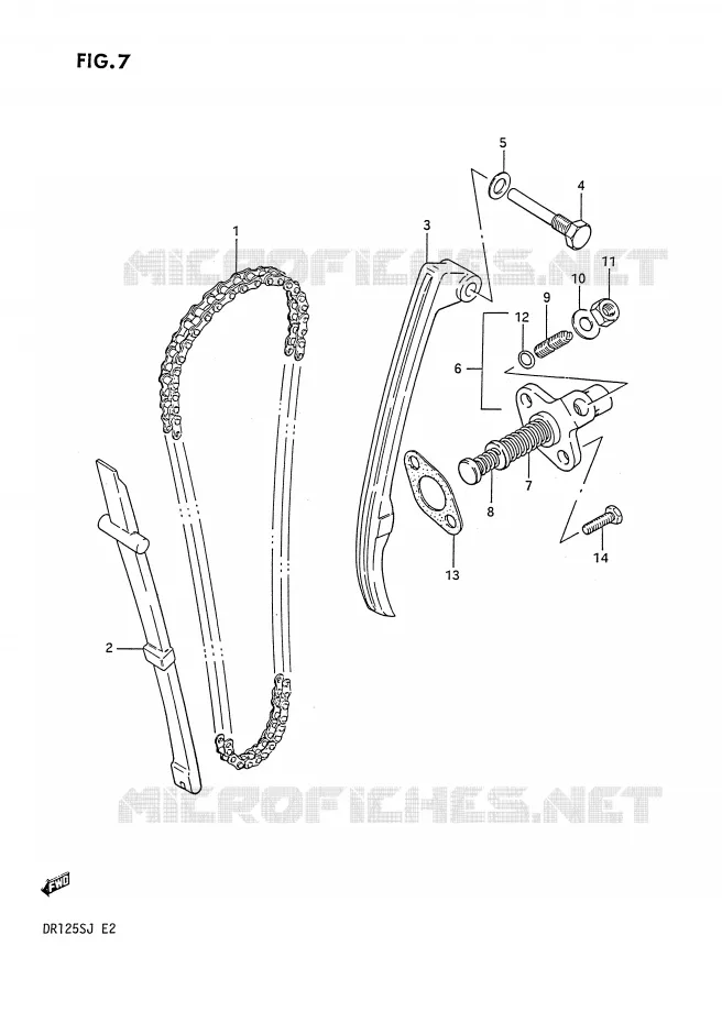 DISTRIBUTION Suzuki MOTO 125 DR 1985  DR125SF(E2)