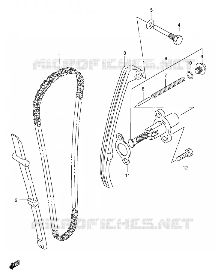 DISTRIBUTION Suzuki MOTO 200 DR 1996  DR200SET(E24)