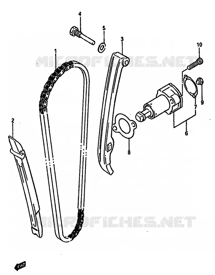 DISTRIBUTION Suzuki MOTO 600 DR 1987  DR600RH(E2)