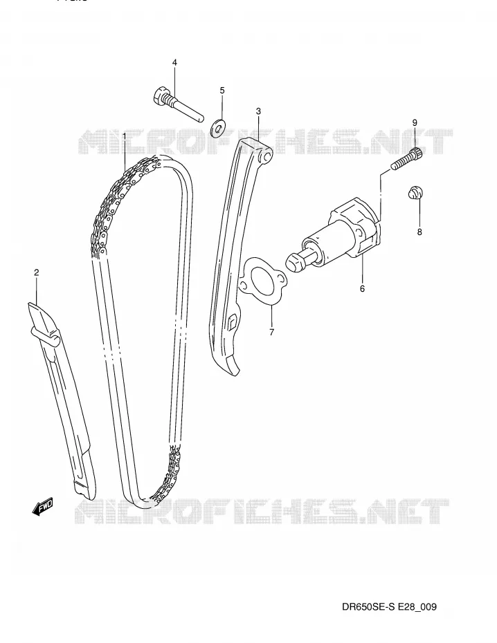 DISTRIBUTION Suzuki MOTO 650 DR 1992  DR650SN(E28)