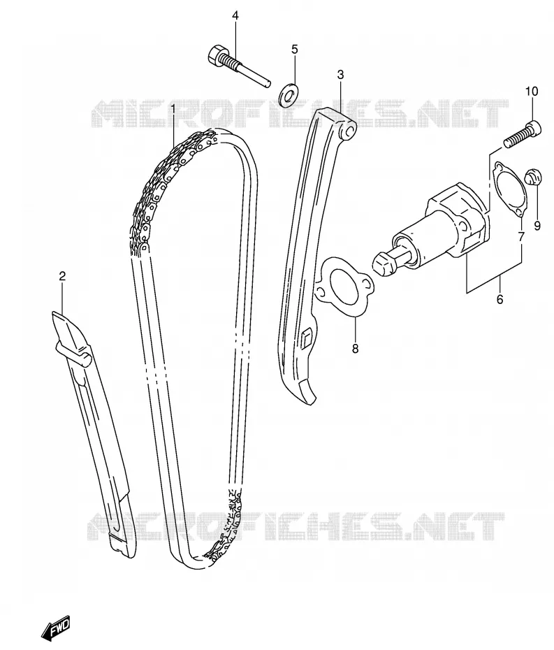 DISTRIBUTION Suzuki MOTO 650 DR 1994  DR650RSER(E4)