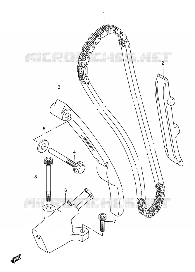 DISTRIBUTION Suzuki MOTO 800 DR 1995  DR800SUS(E4)