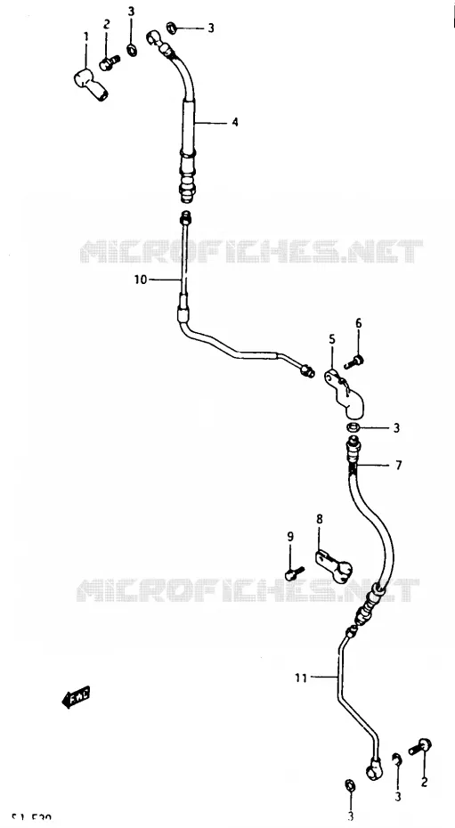 DURITE DE FREIN AVANT Suzuki MOTO 500 DR 1986  DR500RG(G/H/J)