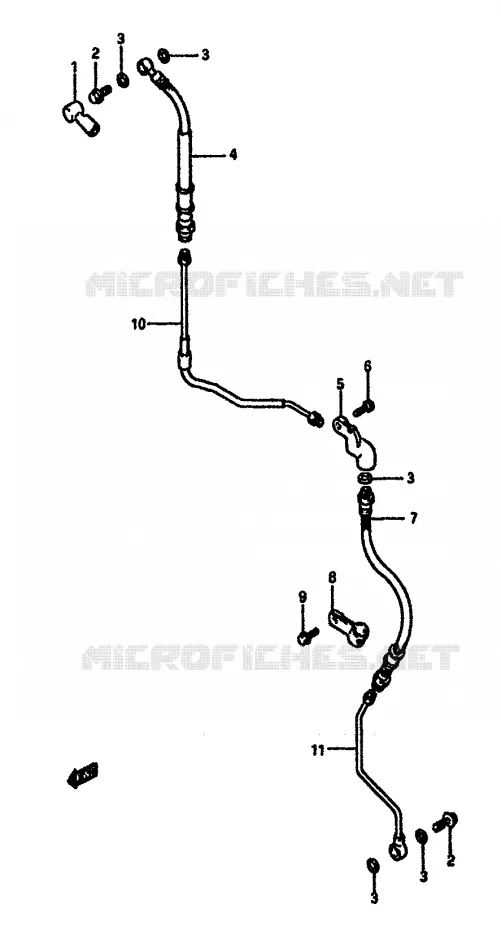 DURITE DE FREIN AVANT Suzuki MOTO 600 DR 1986  DR600SG(E2)