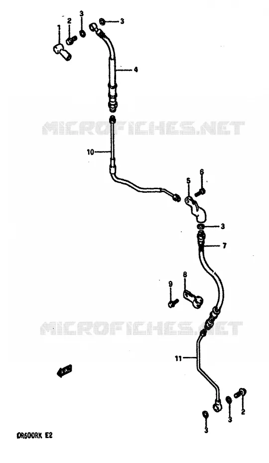 DURITE DE FREIN AVANT Suzuki MOTO 600 DR 1987  DR600RUH(E2)