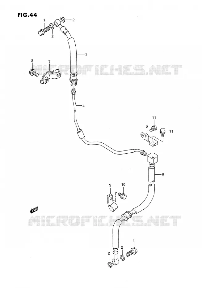 DURITE DE FREIN AVANT Suzuki MOTO 650 DR 1994  DR650RR(E4)