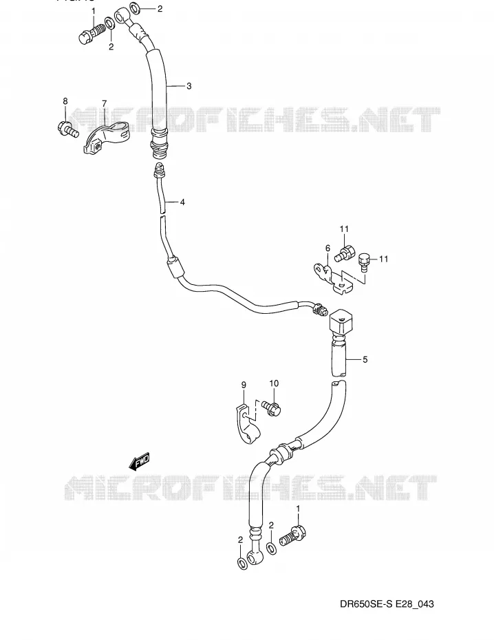 DURITE DE FREIN AVANT Suzuki MOTO 650 DR 1995  DR650SES(E28)