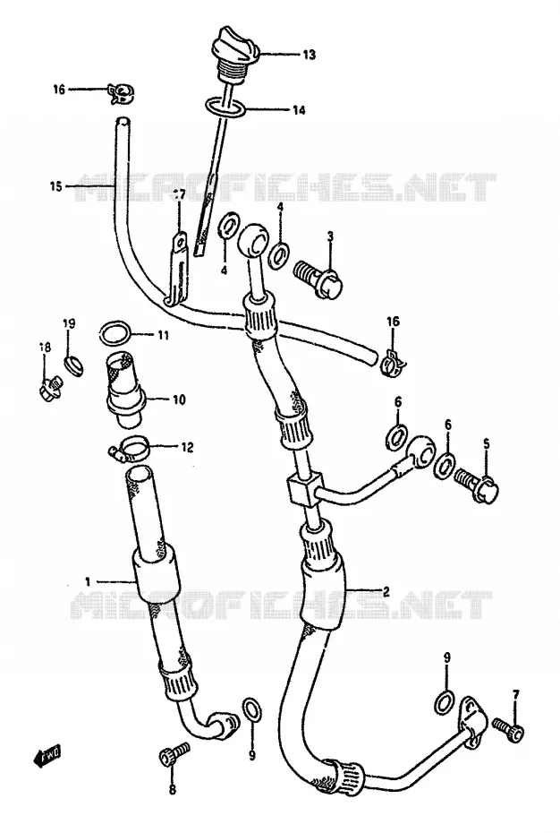 DURITE D'HUILE Suzuki MOTO 350 DR 1991  DR350SM(L/M/N/P/R)
