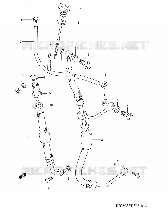 DURITE D'HUILE Suzuki MOTO 350 DR 1993  DR350SP(E28)