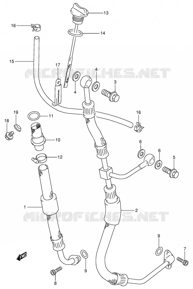 DURITE D'HUILE Suzuki MOTO 350 DR 1998  DR350W(E1)