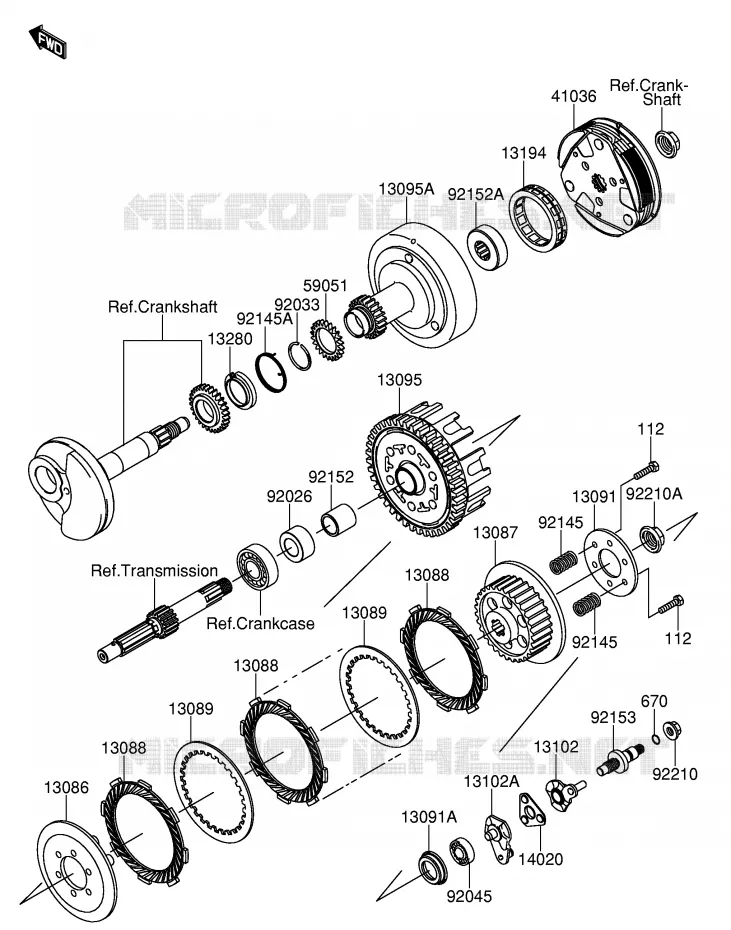 EMBRAYAGE Suzuki MOTO 110 DR-Z 2003  DR-Z110K3(E21)
