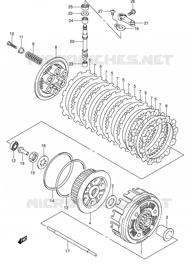 EMBRAYAGE Suzuki MOTO 400 DR-Z 2009  DR-Z400SK9(E2)