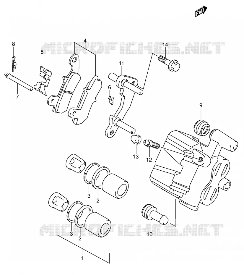 ETRIER DE FREIN ARRIERE Suzuki MOTO 650 DR 1991  DR650RSEM(E4)