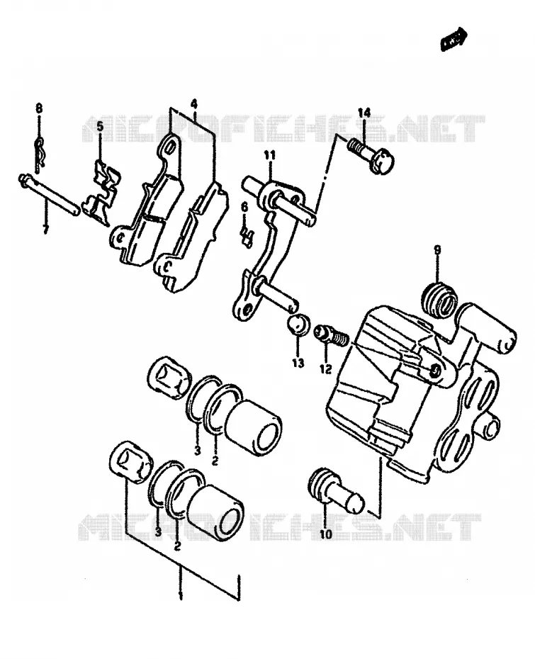 ETRIER DE FREIN ARRIERE Suzuki MOTO 650 DR 1994  DR650RR(N/P/R)