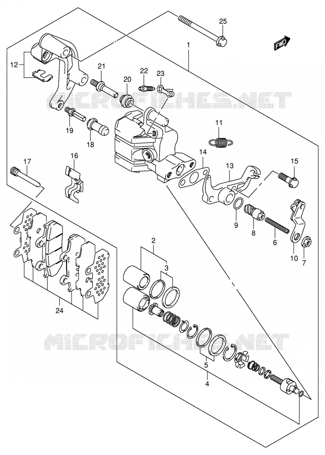 ETRIER DE FREIN ARRIERE Suzuki SCOOTER 650 BURGMAN 2004  AN650AK4(E2)