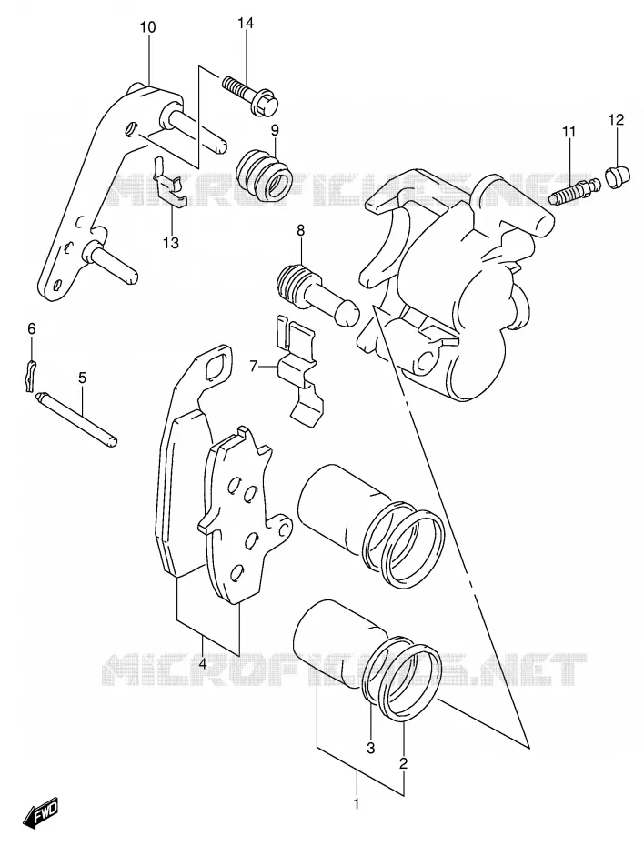 ETRIER DE FREIN AVANT Suzuki MOTO 650 DR 1993  DR650RSEP(E4)