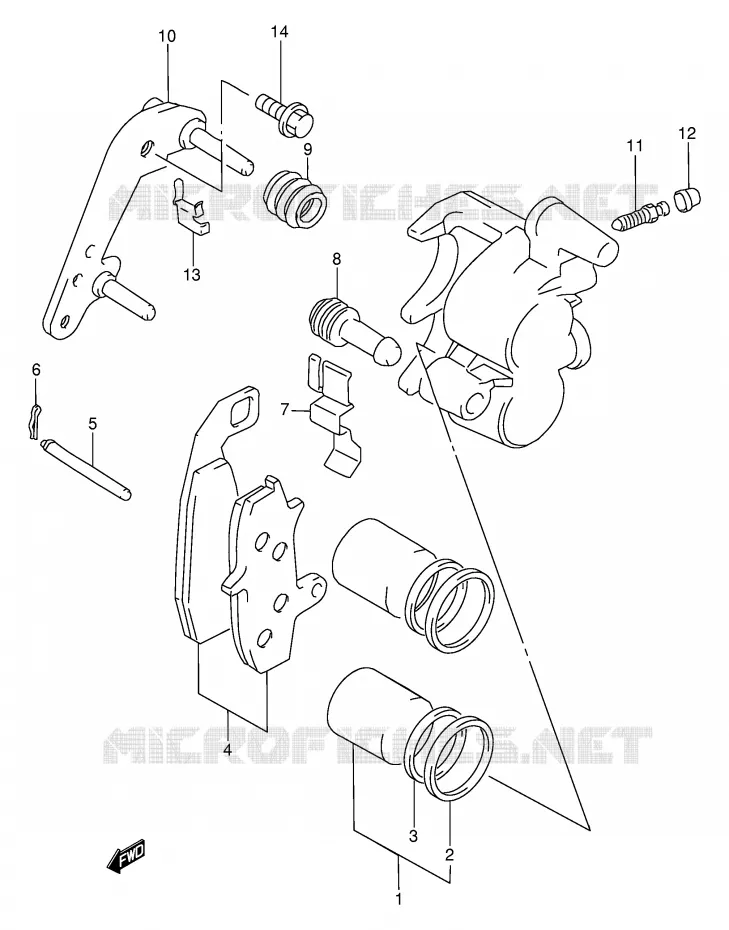 ETRIER DE FREIN AVANT Suzuki MOTO 650 DR 1994  DR650REUR(E2)