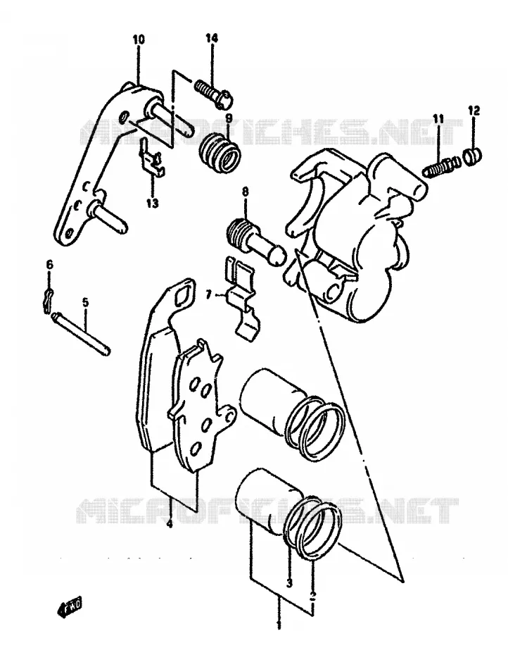 ETRIER DE FREIN AVANT Suzuki MOTO 650 DR 1994  DR650RR(N/P/R)