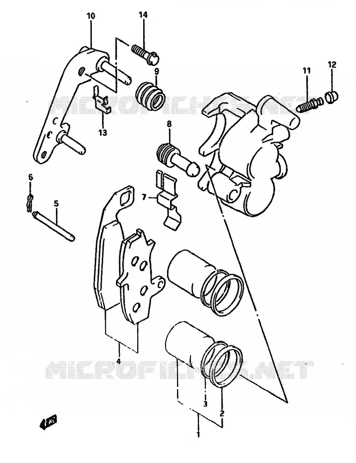 ETRIER DE FREIN AVANT Suzuki MOTO 750 DR 1989  DR750SUK(J/K)