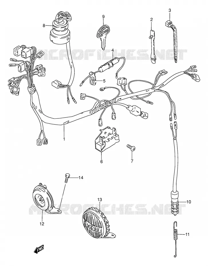 FAISCEAU ELECTRIQUE Suzuki MOTO 100 AP 1997  AX100V(E94)