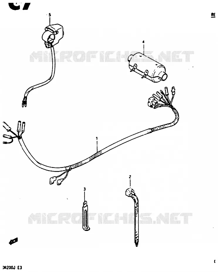 FAISCEAU ELECTRIQUE Suzuki MOTO 200 DR 1987  DR200H(G/H/J)