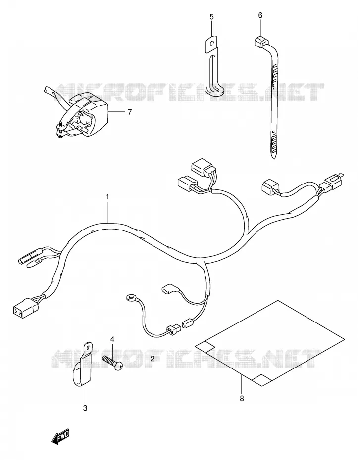 FAISCEAU ELECTRIQUE Suzuki MOTO 350 DR 1995  DR350S(E1)