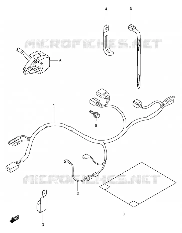 FAISCEAU ELECTRIQUE Suzuki MOTO 350 DR 1997  DR350V(E1)