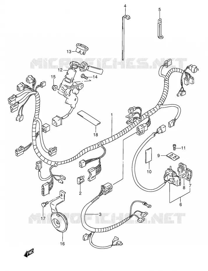 FAISCEAU ELECTRIQUE Suzuki SCOOTER 50 AJ 1994  AJ50S(E29)